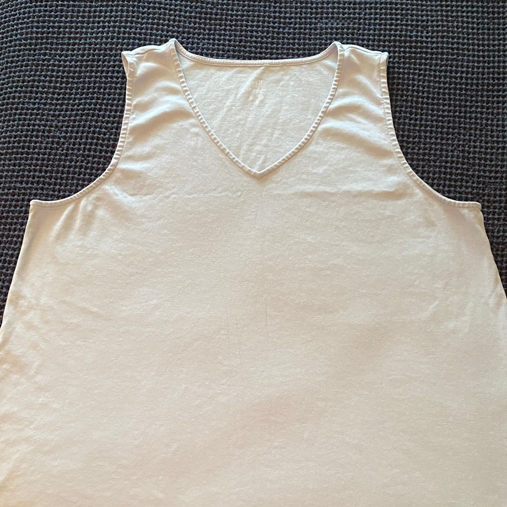 J. Jill Light Blue Pima V-Neck Tank